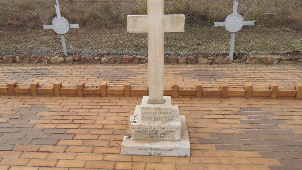 Tombstone of Lord Airlie at Kleinfontein Military Cemetery