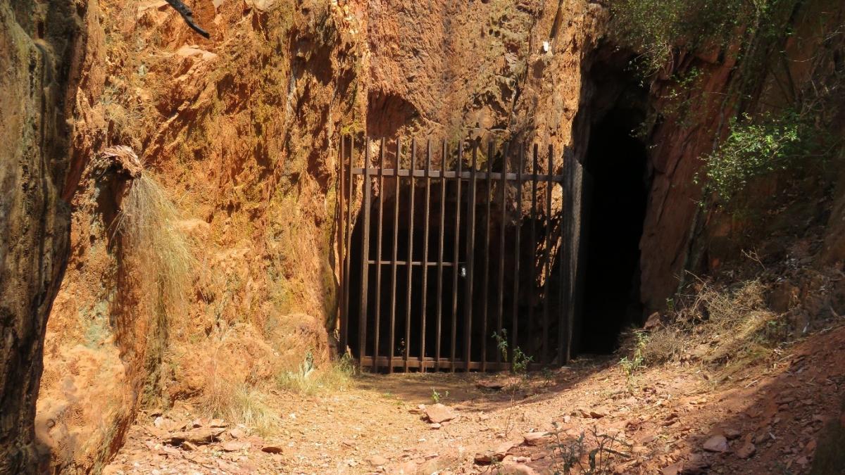 Gated entrance to one of the shafts. We entered the tunnel to the right of the gate